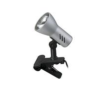 BRILONER - Lámpara de pinza giratoria y orientable, excl. 1 x E14 40W , IP20 / clase de protección II, foco oriebtable, color titanio, lampara escritorio, flexo escritorio, lampara lectura