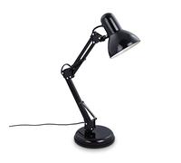 BRILONER - Lámpara de sobremesa regulable, interruptor de cable, retro casquillo E14, flexo escritorio, lampara de mesa, flexo, flexo escritorio para estudiar, luz escritorio, lampara estudio, 54x22cm