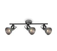 BRILONER - Lámpara de Techo, 3 focos, Carril, iluminación de salón clásica, E14, máx. 40 W, 55.4 x 10 x 18.1 cm, color Plateado, lamparas de techo salon, lampara techo dormitorio