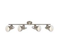BRILONER - Lámpara de Techo , 4 focos, retro, iluminación de salón clásica, E14, máx. 40 W, 79,5 x 10 x 18,5 cm, color Gris, lamparas de techo salon, lampara techo dormitorio