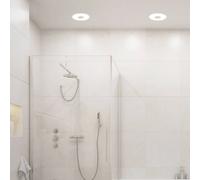 Briloner Lámpara de techo empotrable LED 748 IP44 CCT Switch Ø 12cm