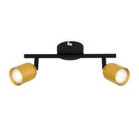 BRILONER - Lámpara de Techo Giratoria para Salón, Dormitorio y Cocina, Negro Oro