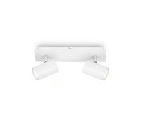 Briloner Lámpara de techo Isil A, blanca, 2 luces, metal, orientable
