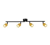 BRILONER - Lámpara de techo, Lámpara de techo, Lámpara, Giratoria, Lámpara de salón, Lámpara de dormitorio, Lámpara de cocina, Negro-Oro