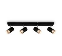 BRILONER - Lámpara de techo, Lámpara de techo, Lámpara, Rejilla para lámpara, Giratoria, Lámpara de salón, Lámpara de dormitorio, Lámpara de cocina, Negro-Cromo-Mate