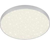 BRILONER - Lámpara de techo LED con cielo estrellado, sin marco, color de luz blanco neutro, lámpara LED, lámpara de techo, lámpara de cocina, 38,7x3,6 cm, color plateado