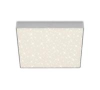 BRILONER - Lámpara de techo LED con cielo estrellado, sin marco, color de luz blanco neutro, lámpara LED, lámpara de techo, lámpara de cocina, 28,7x28,7x3,6 cm, color plateado