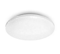 BRILONER - Lámpara de techo LED con decoración de estrella,lámpara de techo LED baño IP44, decoración perforada, 21W, 2500 lúmenes, luz blanca neutra, Ø34 cm, lampara baño techo, plafon baño
