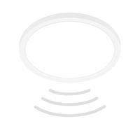 BRILONER - Lámpara de techo LED con detector de movimiento 3m de alcance IP44, color de luz blanco neutro, plana, detección 120 grados, lámpara de baño, 24x3 cm, blanco