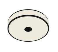Briloner - Lámpara de techo LED con doble anillo, Iluminacion, color blanco neutro, 18 W, 2200 lúmenes, lámpara LED, lámpara de techo, lámpara de salón, dormitorio, cocina, 38 x 9,5 cm, color negro