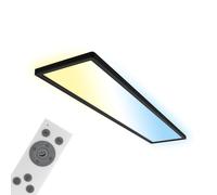 BRILONER - Lámpara de techo LED de 98 cm con luz indirecta, plana, regulable, CCT