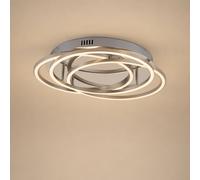 Briloner Lámpara De Techo LED Frame Plata Redonda Ø53cm 60W 3 Niveles
