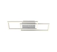 BRILONER - Lámpara de techo LED, luz blanca cálida, lámpara de techo orientable, lámpara LED de color aluminio, lámpara de salón de 28W con función memoria, 560x180x75 mm (LxAnxAl)
