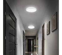Briloner Lámpara de techo LED para baño Slim Drip, blanca, Ø 29 cm, IP44 EC:EPREL:1340347