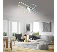 Briloner Lámpara de techo Roami LED, 104x71 cm, aluminio-cromo, CCT