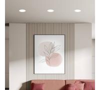 Briloner Lámpara empotrable LED Jeft, Ø12cm, blanca, juego de 3, encendido/apagado,