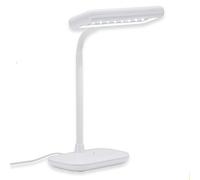 BRILONER- Lampara Escritorio, 6500 K, 800 Lúmenes, Cuello Giratorio y Orientable, 7,5 W, Lampara Mesita Noche, Lámpara de Mesa, Lampara Lectura, 44 cm, Lampara LED, Flexo Escritorio, Luz, Blanco