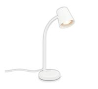 BRILONER - Lámpara Escritorio Orientable, Lamparas de Mesita de Noche, Lámpara de Mesa GU10 para Oficina, con Interruptor de Cable, Lampara Lectura, Lampara de Escritorio, Luz Escritorio, Blanco