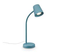 BRILONER - Lámpara Escritorio Orientable, Lamparas de Mesita de Noche, Lámpara de Mesa GU10 para Oficina, con Interruptor de Cable, Lampara Lectura, Lampara de Escritorio, Luz Escritorio, Azul