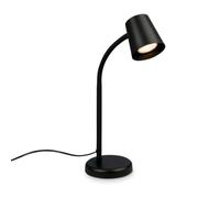 BRILONER - Lámpara Escritorio Orientable, Lamparas de Mesita de Noche, Lámpara de Mesa GU10 para Oficina, con Interruptor de Cable, Lampara Lectura, Lampara de Escritorio, Luz Escritorio, Negro