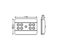 Briloner Lámpara LED bajo mueble Lero con sensor, 8 luces