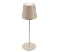Briloner - Lámpara LED de Sobremesa Inalámbrica con Luz Táctil, Regulable en Pasos, Ajustable en Altura, Lámpara Mesilla de Noche, Lectura, Camping, Recargable, Exterior, 36x10,5 cm, Beige