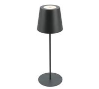 BRILONER - Lámpara LED de sobremesa inalámbrica con luz táctil, regulable en pasos, regulable en altura, lámpara mesilla de noche, lectura, camping, recargable, exterior, 36x10,5 cm, antracita