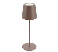 BRILONER - Lámpara LED de sobremesa inalámbrica con luz táctil, regulable en pasos, regulable en altura, lámpara mesilla de noche, lectura, camping, recargable, exterior, 36x10,5 cm, arena umbra