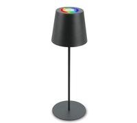 BRILONER - Lámpara LED de sobremesa inalámbrica con tacto, luz RGB+W de colores, regulable en altura, lámpara de mesilla de noche, lámpara de camping, exterior, 36x10,5 cm, antracita