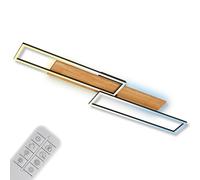 BRILONER - Lámpara LED de techo con mando a distancia, regulable en intensidad, color de luz blanco cálido a blanco frío, lámpara LED, lámpara de techo, lámpara de salón, dormitorio, cocina, negro