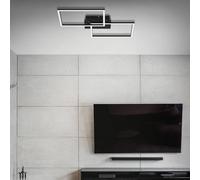 Briloner Lámpara LED de techo Frame CCT, negra, 50 x 39 cm