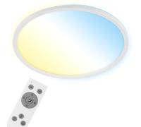 BRILONER - Lámpara LED de techo plana smart home, funciona con Alexa, mando a distancia, lámpara LED, lámpara LED de techo, lámpara de pasillo, 42x2,5 cm, blanco