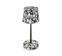 BRILONER - Lámpara LED táctil regulable, IP44, USB-C, luz blanca cálida, inalámbrica, lampara camping, lampara recargable portatil, lampara led recargable, lampara escritorio, 26x10cm, color calaveras