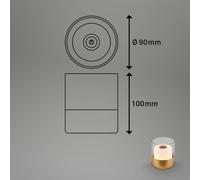 Briloner Lámpara mesa LED batería 7483 IP44 atenuador, oro