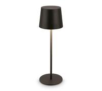 BRILONER - Lámpara mesa LED IP44 inalámbrica, táctil, regulable, batería y luz intercambiables, lectura, noche, camping, exterior, 11x33 cm, negra