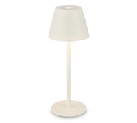 BRILONER - Lampara mesa sin cable LED IP44 con control táctil, regulable, batería intercambiable, mesita noche inalámbrica, mesa LED recargable, 6x16 cm, blanco antiguo