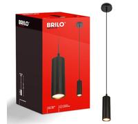 Briloner - Lámpara Techo Colgante Regulable En Altura GU10 Negro 120 cm