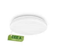 BRILONER - Lampara techo con luz de color blanco neutro, CEE A fuente de luz, 8W, 1700lm, plafon LED, lamparas techo salon, lampara, plafones, 29 x 6 cm, blanco