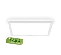 BRILONER - Lámpara techo LED, CEE A fuente de luz, 11,4 W 2400 lm, diseño extraplano, luz indirecta, panel luminoso moderno, iluminación salón, cocina, dormitorio, pasillo, 29x29x3 cm, blanco