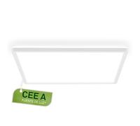 BRILONER - Lámpara techo LED, CEE A fuente de luz, 14,2 W 3000 lm, diseño extraplano, luz indirecta, panel luminoso moderno, iluminación salón, cocina,dormitorio, pasillo, 42x42x3 cm, blanco
