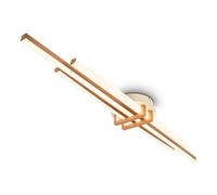BRILONER - Lampara techo LED con luz blanca cálida, perfiles angulares, plafon LED techo, salon, plafones para techo, lampara techo dormitorio, 98x16x7,5cm, café