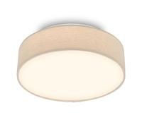 Briloner Plafón LED Duck, beige, Ø 30 cm, tela, 3000 K
