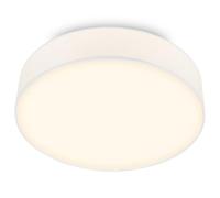 BRILONER - Lámpara techo LED con pantalla de tela, 24 W y 2600 lm, luz blanco cálido, plafon LED, lamparas de salón, lampara dormitorio, luz techo salón, 38 x 10,5 cm, Blanco