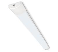 Briloner - LED cocina bajo mueble con luz blanca diurna, diseño extensible, 30 W y 3300 lm, luz interior armario para áreas de trabajo en cocina, 121,5 x 7 x 2,5 cm, blanco