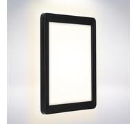 Briloner Panel LED Frankfurt, angular, 19x19cm, IP44, negro