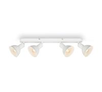 Briloner Leuchten 2674-046 Retro - Lámpara de techo (4 bombillas, E14, regulable, 550 x 140 x 60 mm), color blanco