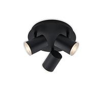Briloner Leuchten 2731-035 Foco de Techo, de Baño, Giratorio e Inclinable, 3X LED/Gu10, Ip44, Negro