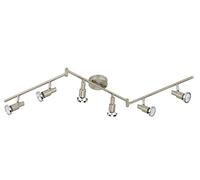 BRILONER Leuchten 2991-062B - Barra de focos de interior, 3W, GU10, 6 fuentes de luz