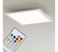 Briloner Leuchten 3031 - 016 - Plafón De Panel, empotrable LED, 18 W, regulable, control de temperatura de color, control de aplicaciones, Bluetooth, Plaza 29,5 cm, plástico, 18 W, color blanco