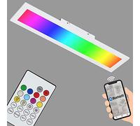 Briloner Leuchten 3033 - 016 - Plafón De Panel, empotrable LED, 18 W, regulable, control de temperatura de color, control de aplicaciones, Bluetooth, rectangular 59.5 cm, plástico, 18 W, color blanco